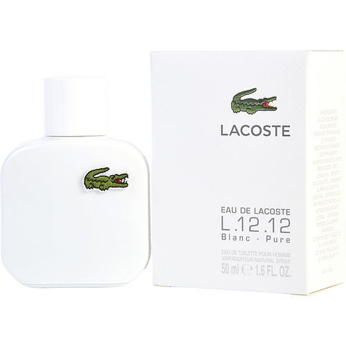 LACOSTE EAU DE LACOSTE L.12.12 BLANC by Lacoste PURE EDT SPRAY 1.6 OZ